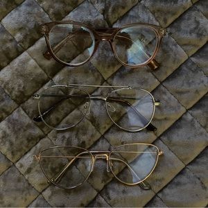 Three pairs of blue light glasses